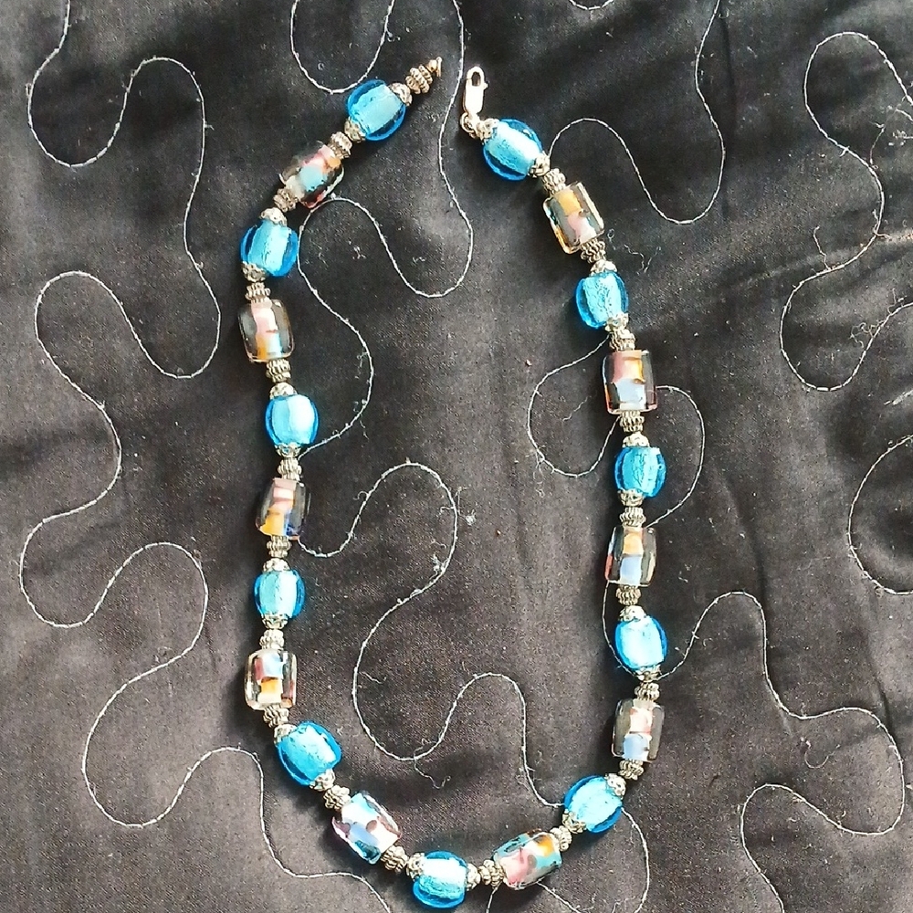 Sterling Silver With Italian Glass (Vintage Piece)